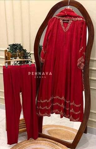 Handworked Anarkali Ensemble