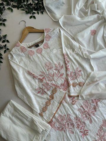 Embroidered Cotton Suit Set JJ6 - Pehnava Lawns