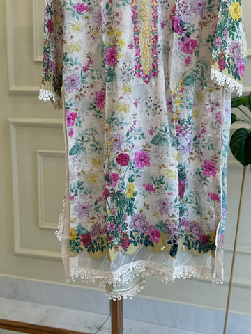 Premium Khaadi Embroidered Lawn Suit – 3-Piece Pakistani Collection