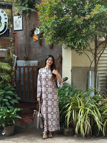 Premium Silk-Cotton Tunic Top-J5995