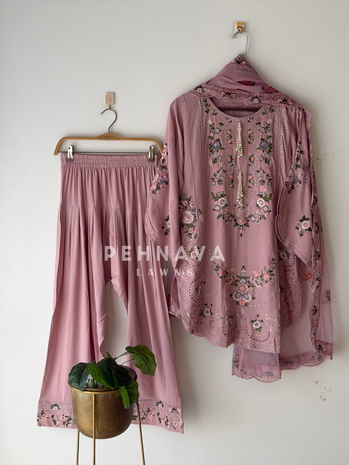 Floral Embroidered Farshi Salwar- 408