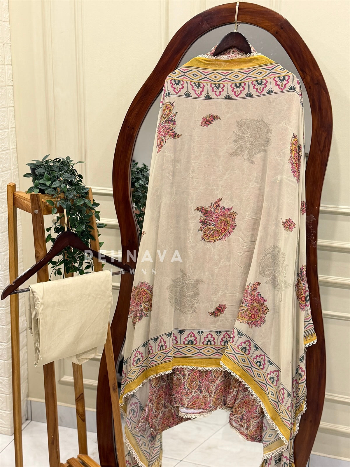 Floral Embroidered Unstitched Suit