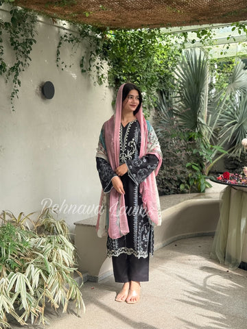 New Black Casual Suit-1294