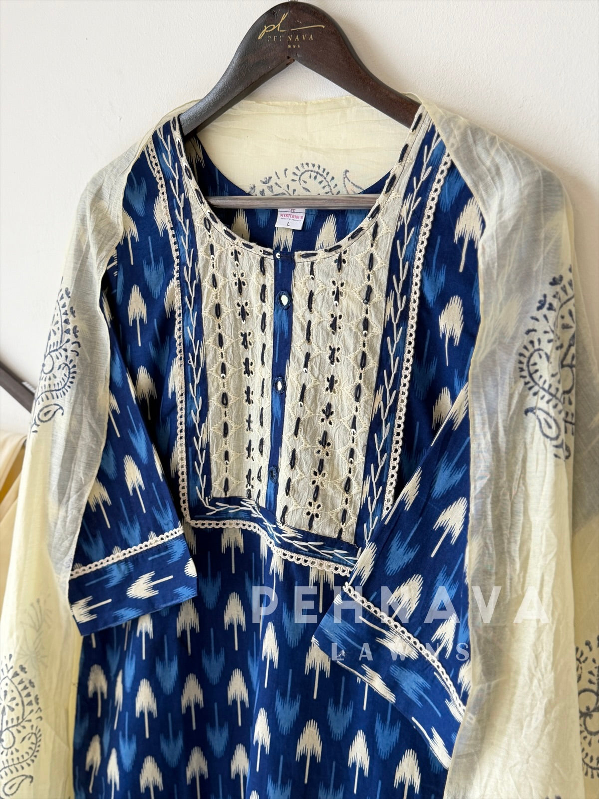 Cotton Printed Three Piece Suit-158