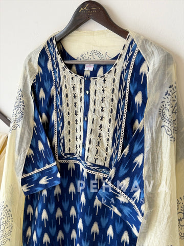 Cotton Printed Three Piece Suit-158