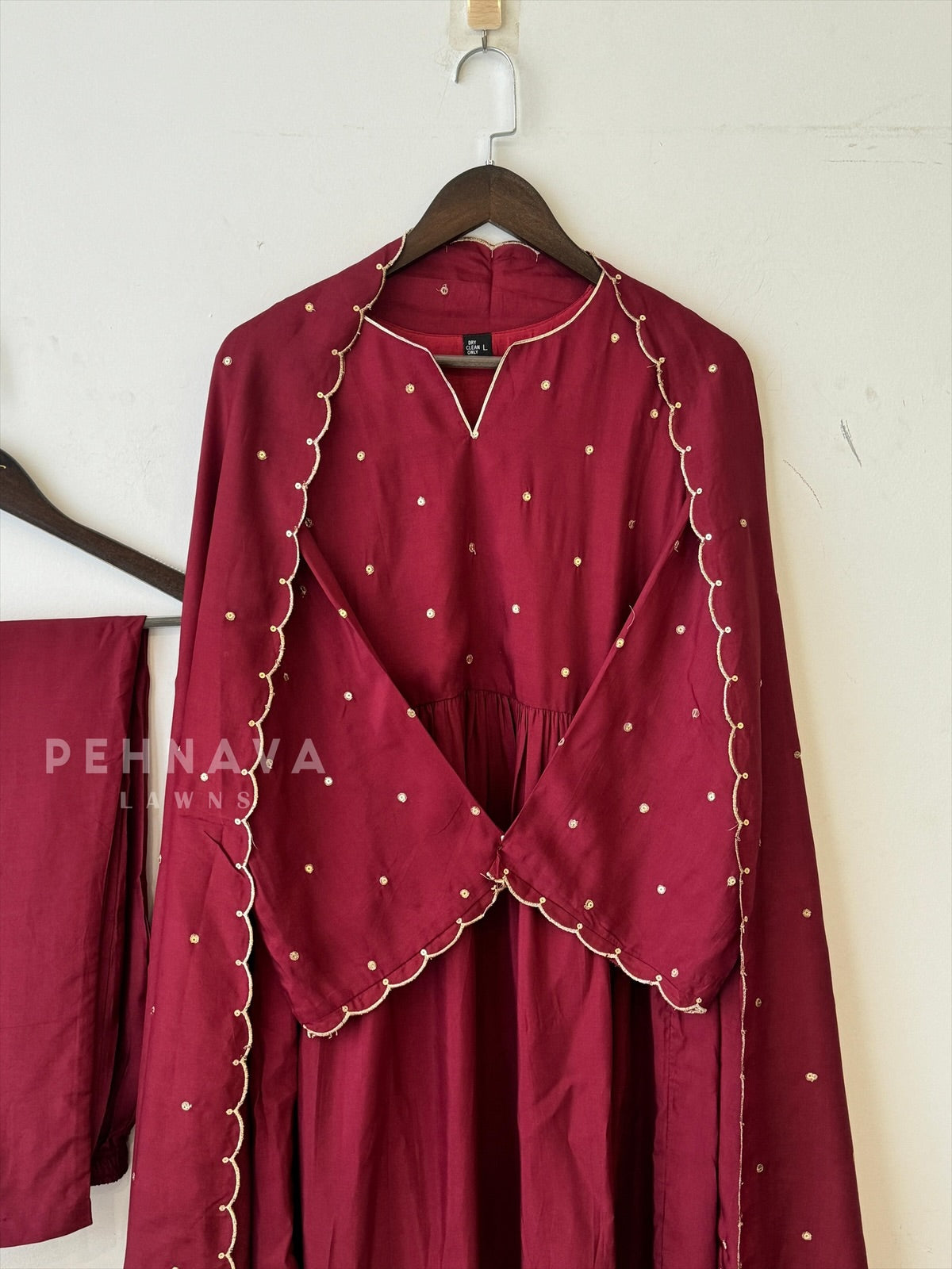 Muslin Gold Embroidery Suit 12601