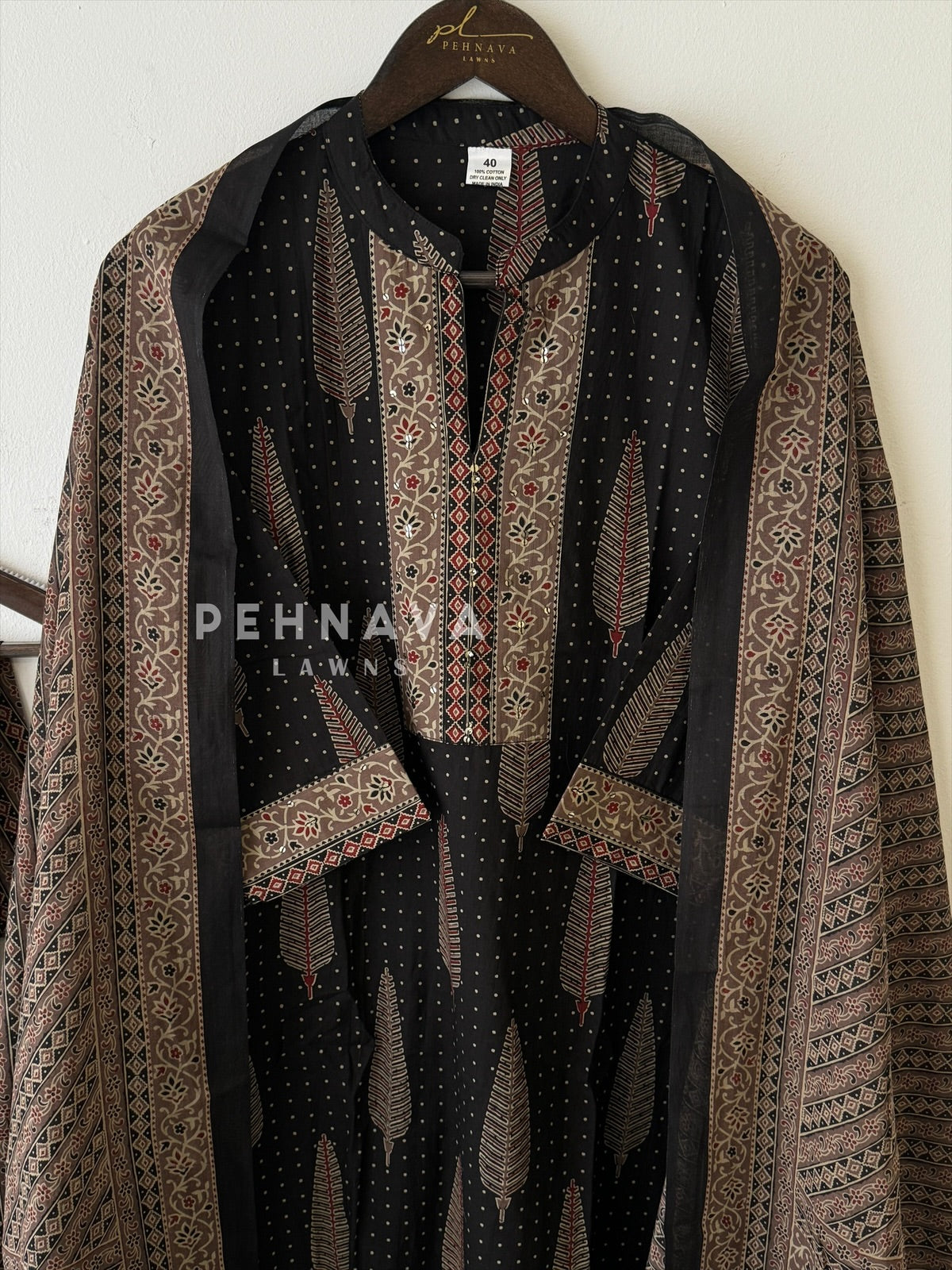 Classic Work Print Suit-No.11/3 - Pehnava Lawns