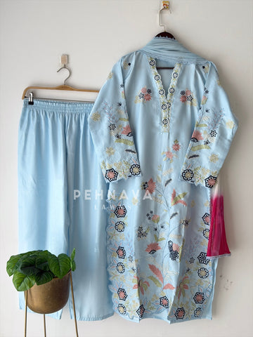 Floral Embroidered Three Piece Set LRC 373