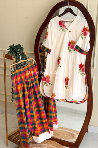 Floral Printed Farshi Salwar 4599