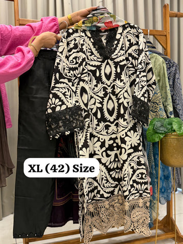 Signature Embroidered Three Piece Set