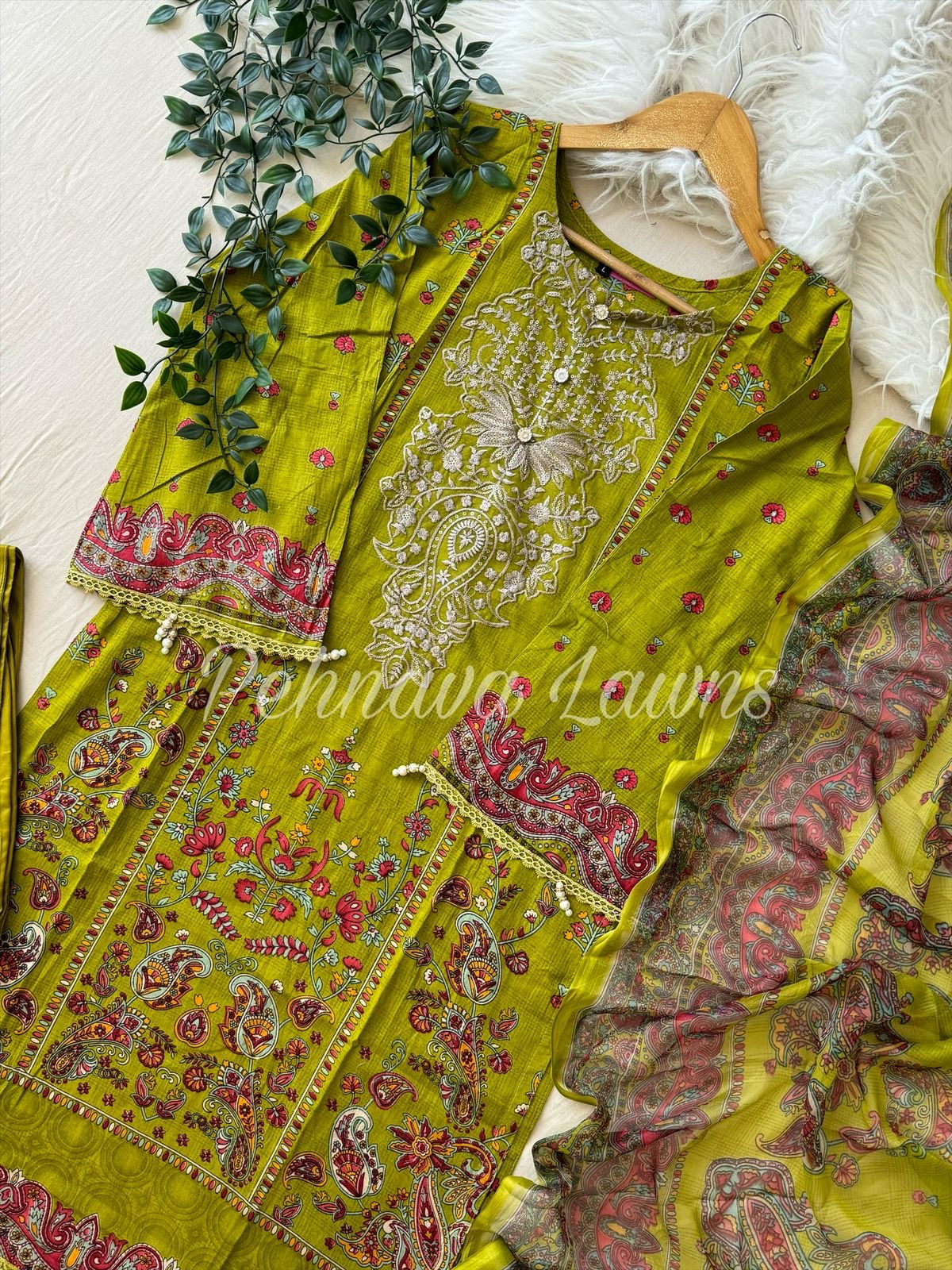 New Vibrant Green Pakistani Suit