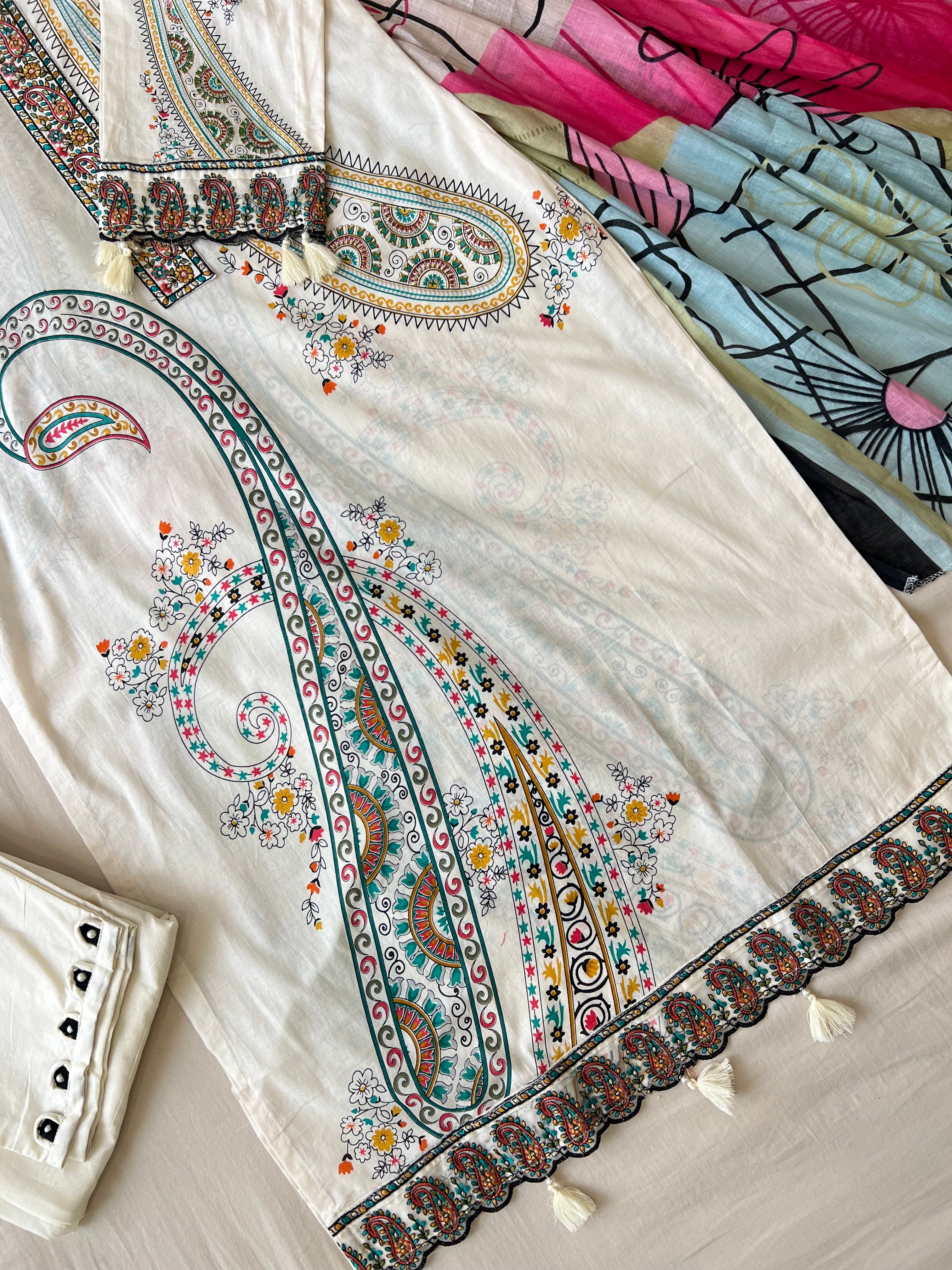 Cotton Straight Kurta-White