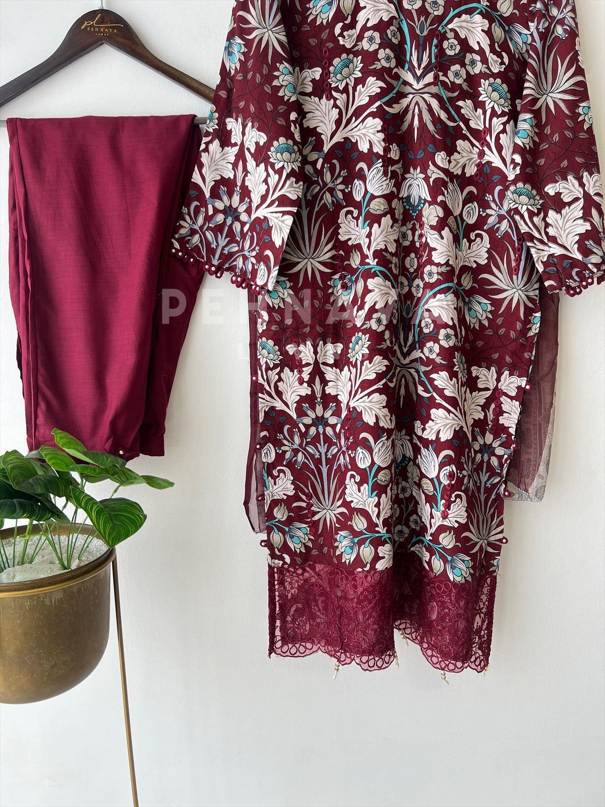Floral Lawn Suit