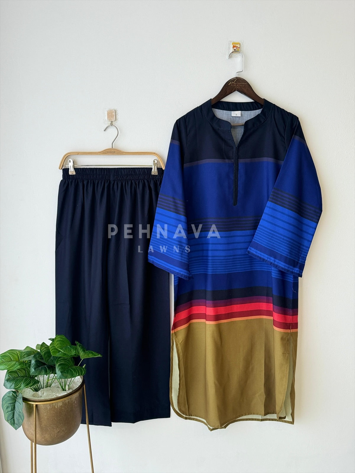 Stripe Panel Suit-j6151 - Pehnava Lawns