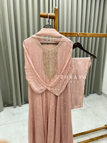 Beaded Neck Detail Suit - Pehnava Lawns