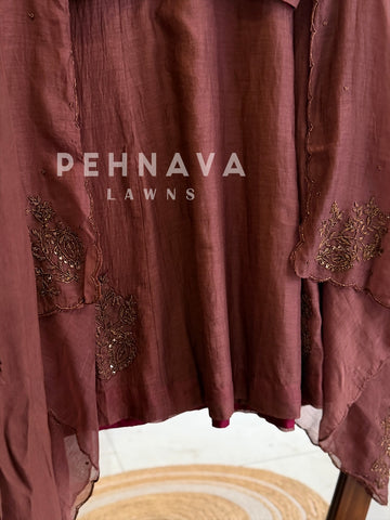 Chanderi Handworked suit 1321