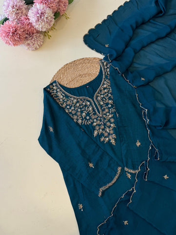 Premium Partywear with Golden Embroidery