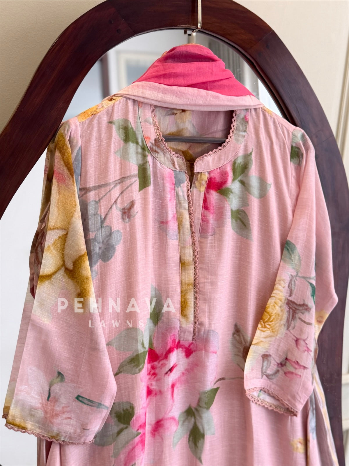Floral Printed Three Piece Suit