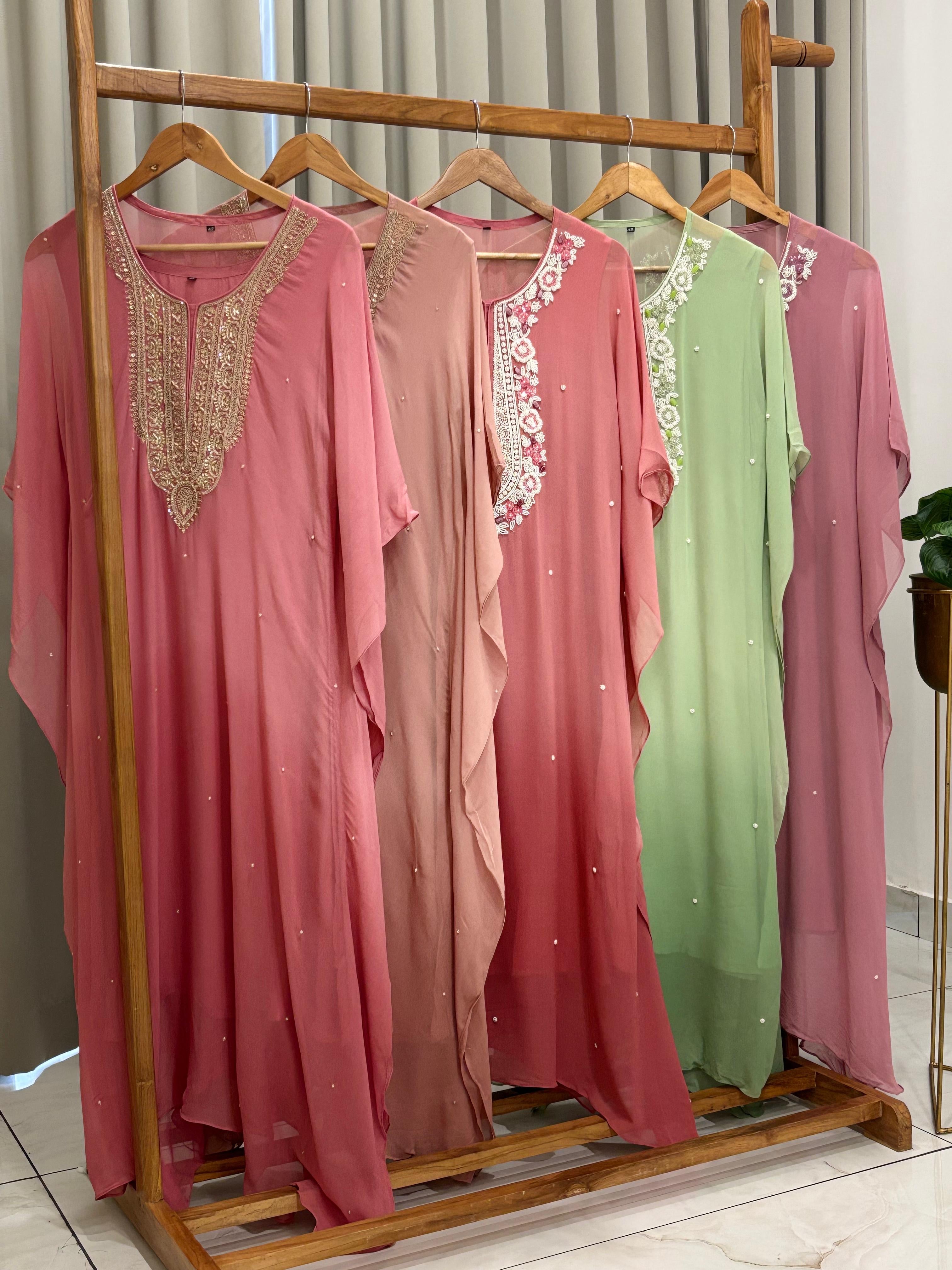 Premium Handworked Ombre kafthan -0192