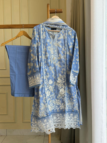 Signature Lawn Suit Featuring Cutwork-8