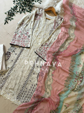 Cotton Casual Pak Suit Ft. Chiffon/Cotton Dupata-1296