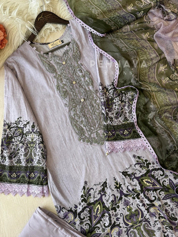 Embroidery Print Suit