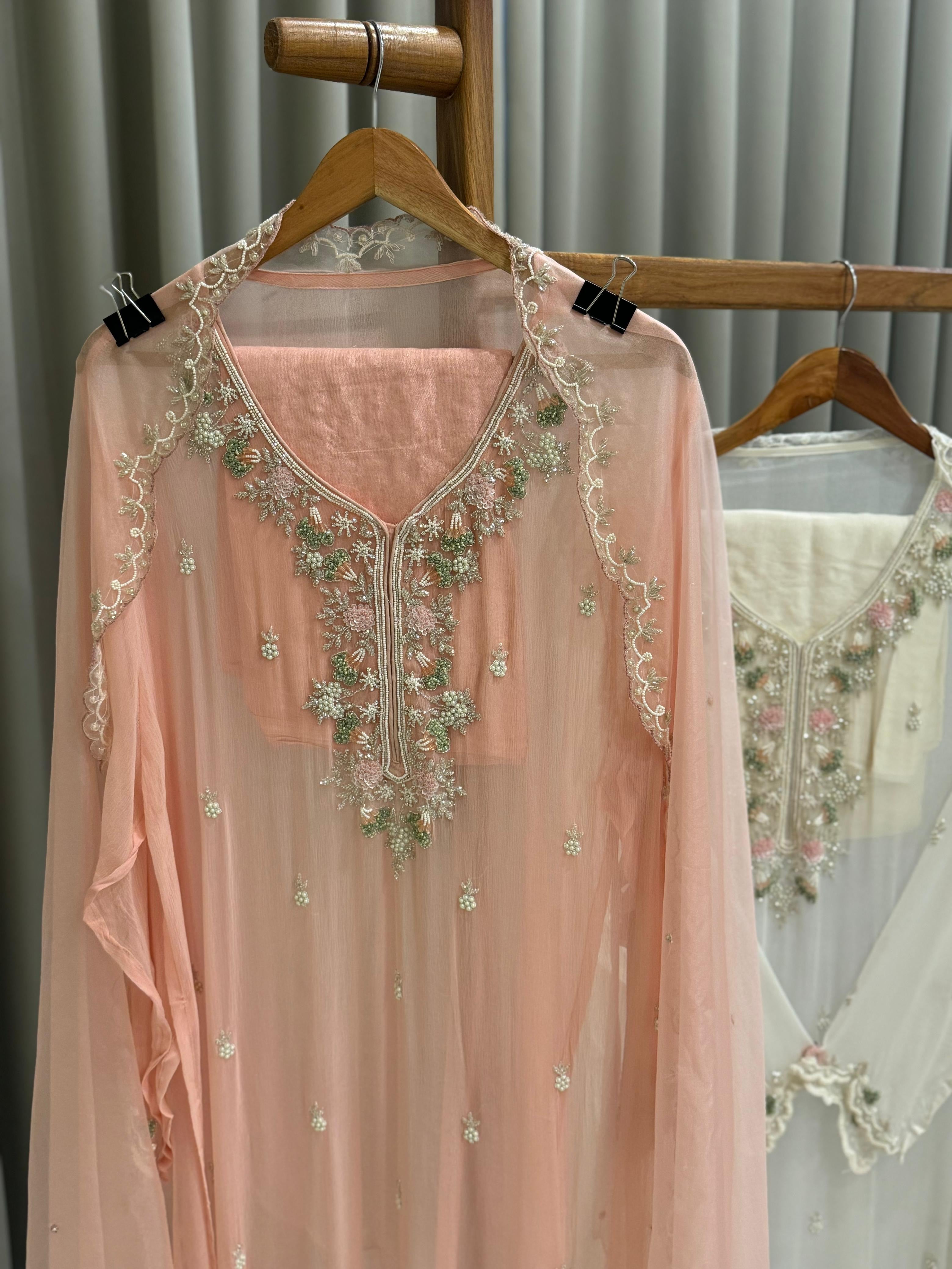 Heavy-handworked Premium Semi-stitched Suit