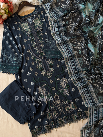 Printed Embroidered Ready to Wear Suit-2102