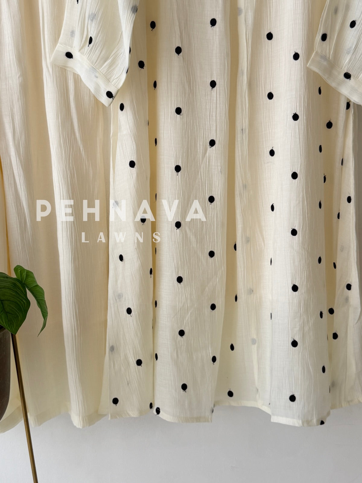 Polka Dot Embroidered Imported Suit-220