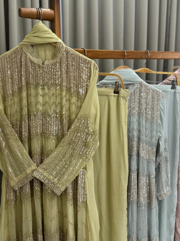 Premium handworked anarkali suit