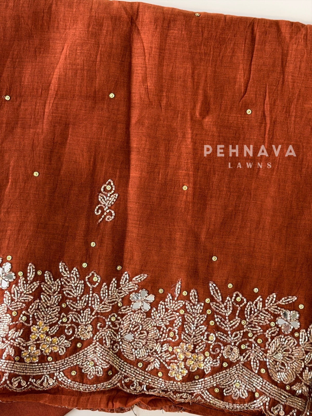 Chanderi Handworked Unstitched Suit-18566