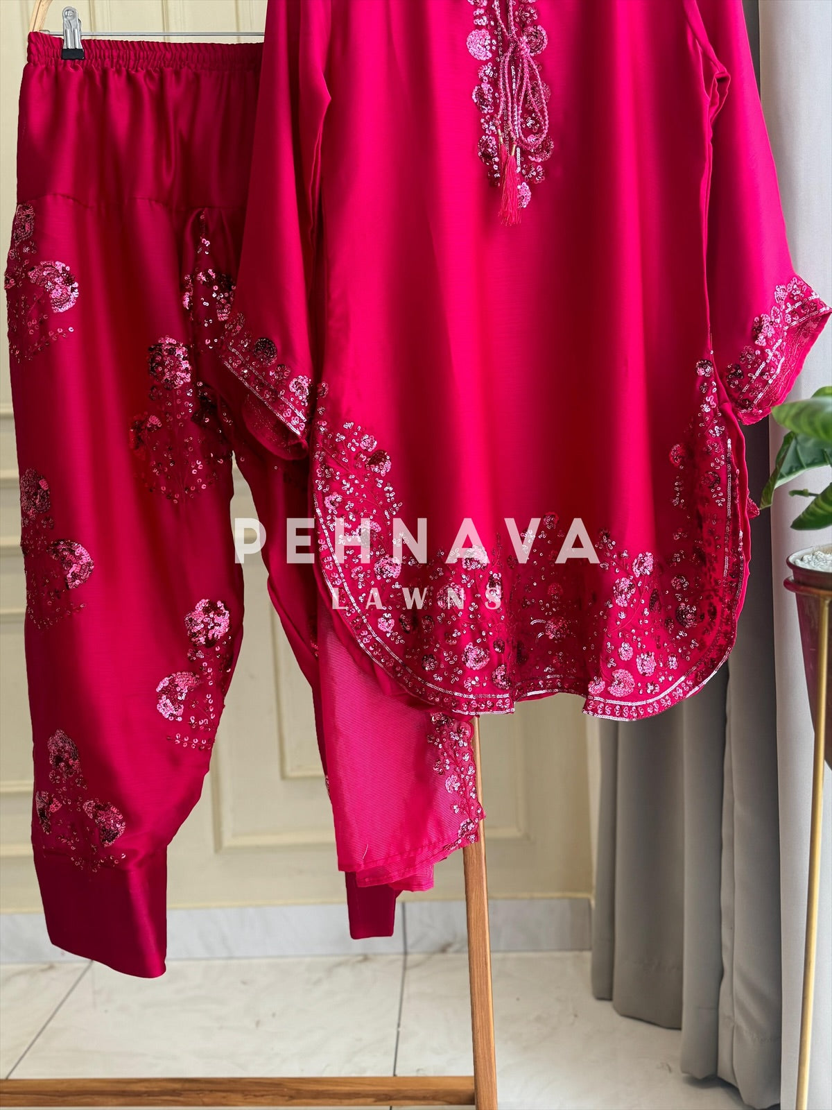 New Pink and Yellow Farshi Salwar 1578