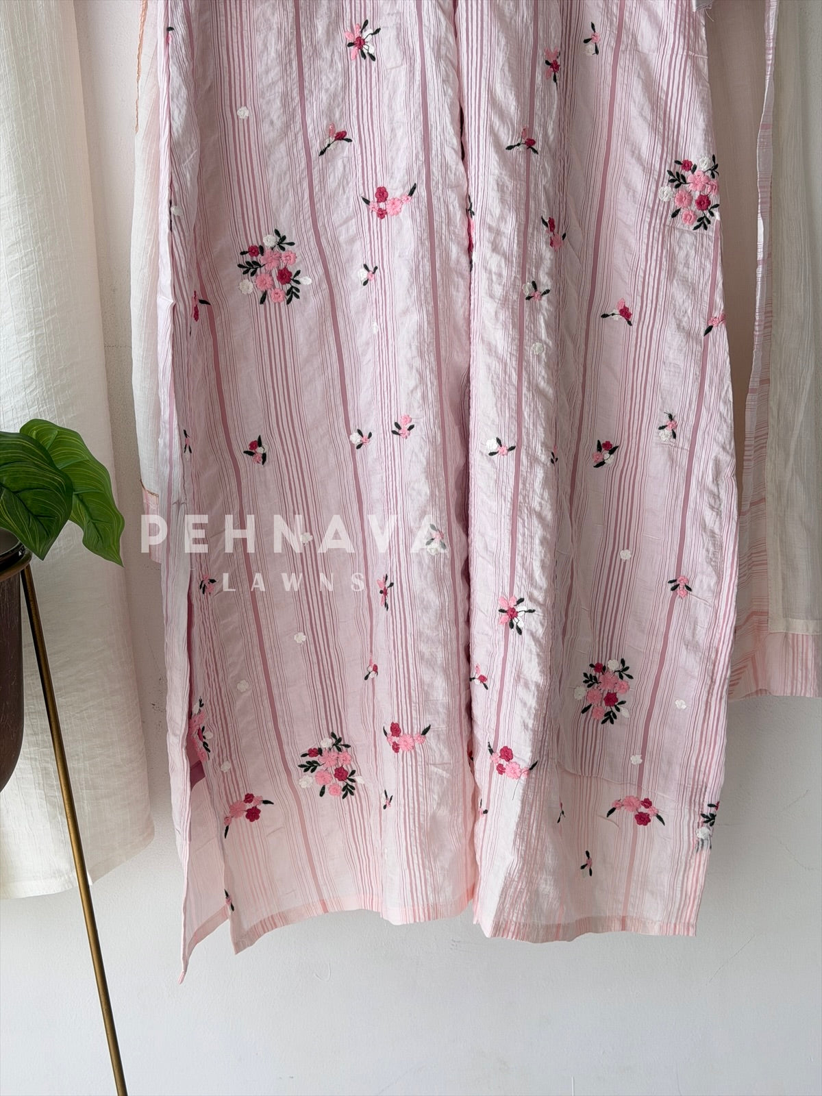 Floral Striped Imported Three Piece Set-298