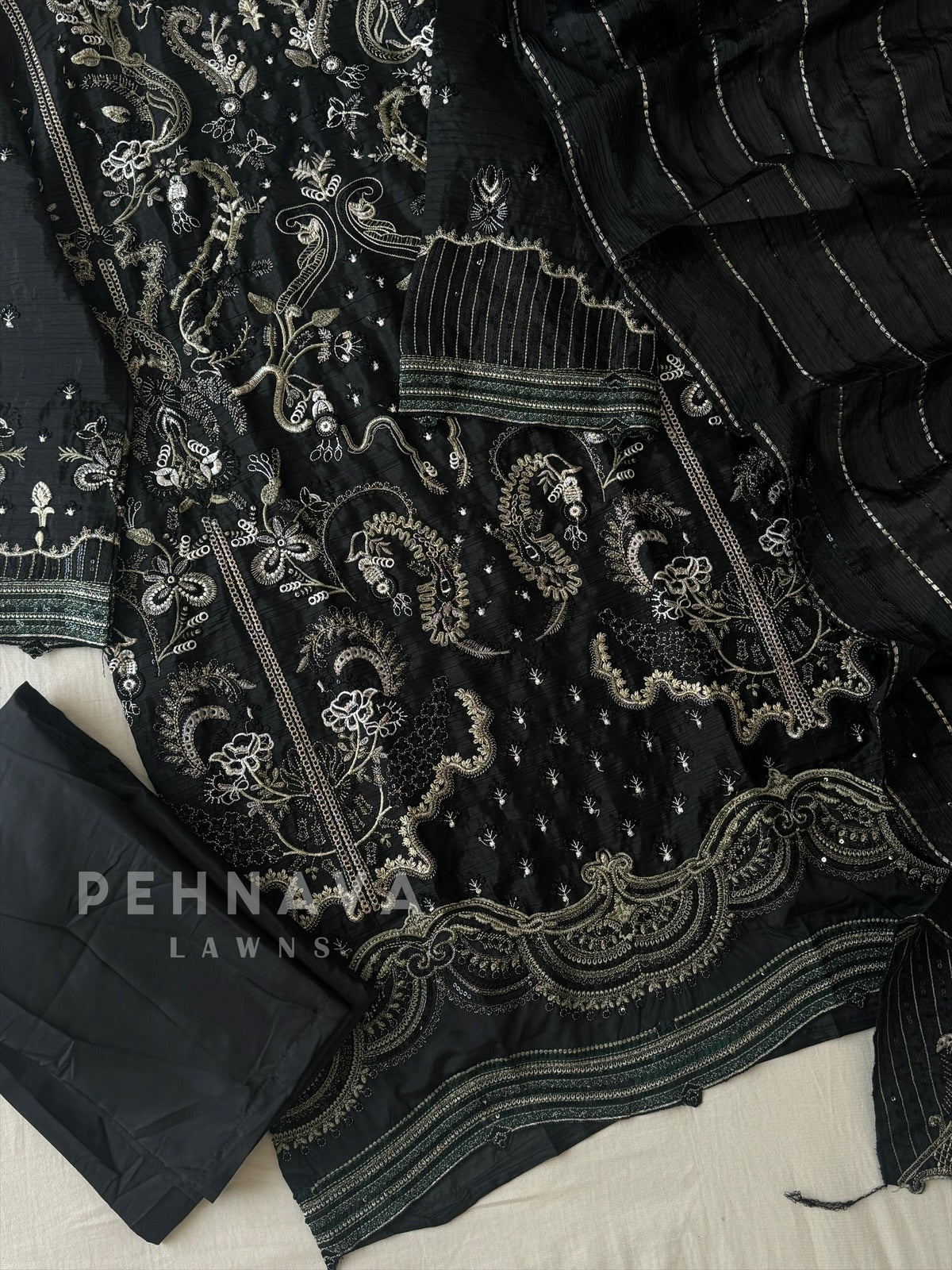 Heavy Embroidery Chiffon Suit