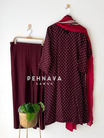 Polka Dot Printed Three Piece Set 6213