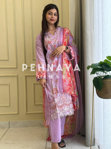 New Fully Embroidered Ready to Wear Suit - Pehnava Lawns