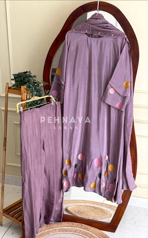 Polka Dot Appliqué Three Piece Set-6181