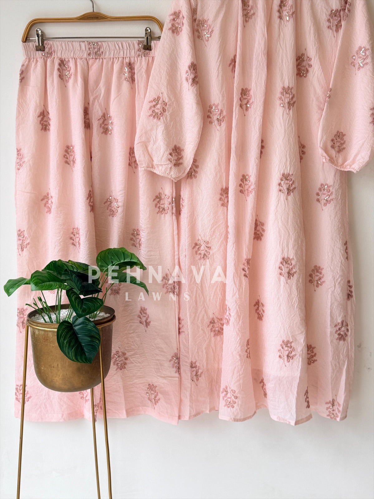 Floral Embroidered Co-ord Set-