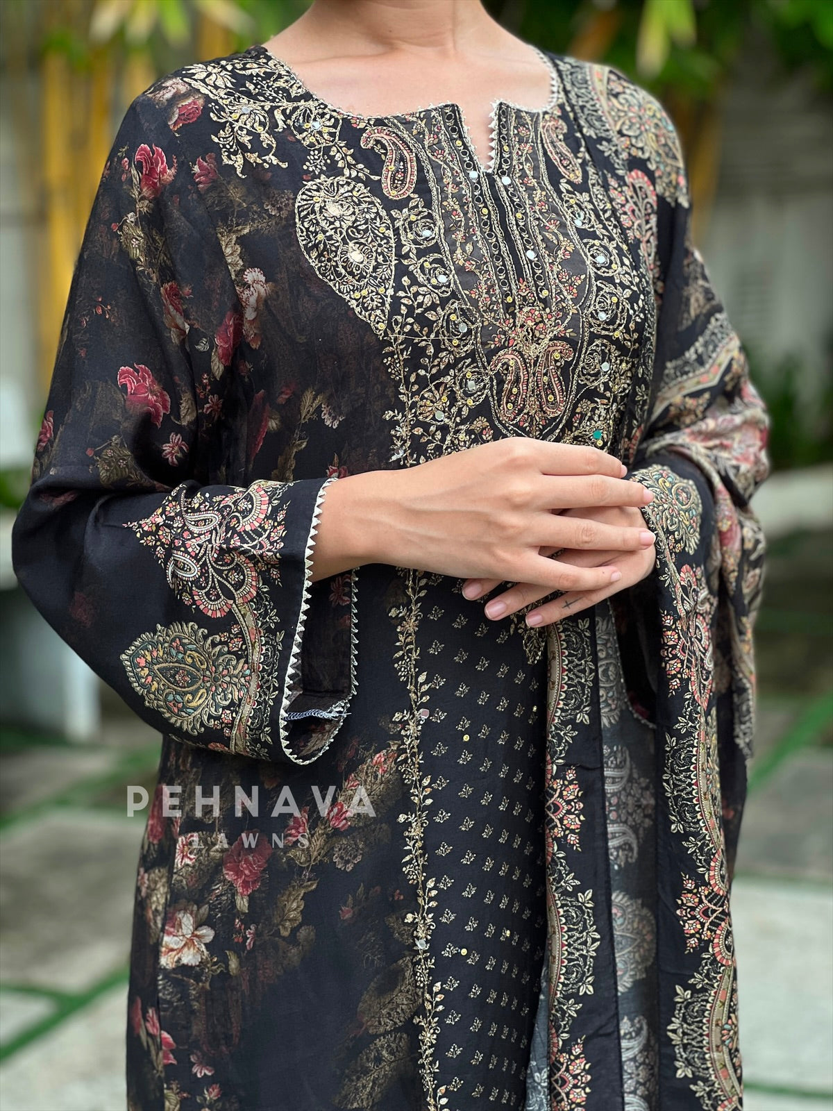 Muslin Unstitched Suit-339