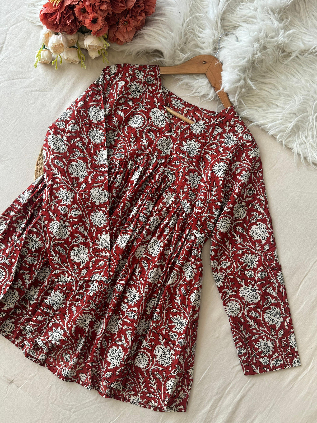 Casual Pure Cotton Block Printed Short Kurtis