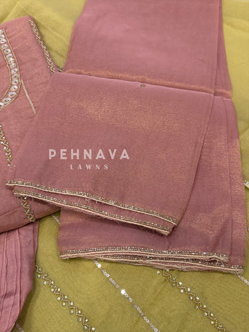 Tissue Handworked Unstitched Suit-304