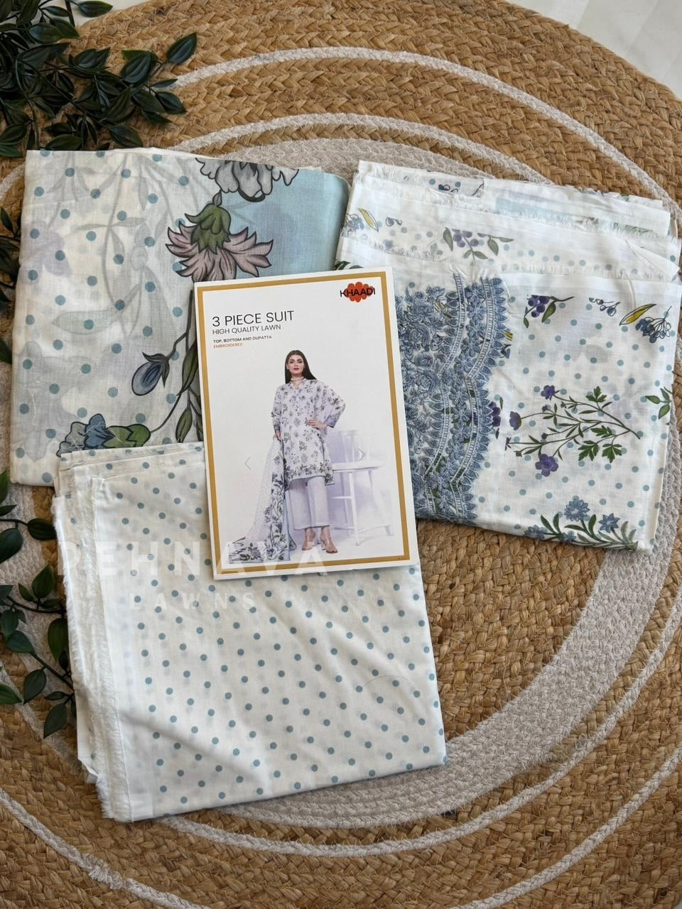 Premium Khaadi Embroidered Lawn Suit