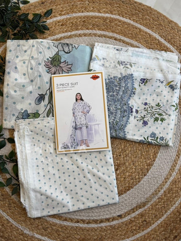 Premium Khaadi Embroidered Lawn Suit