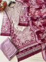 Pink Neckline Embroidered Pak-Suit