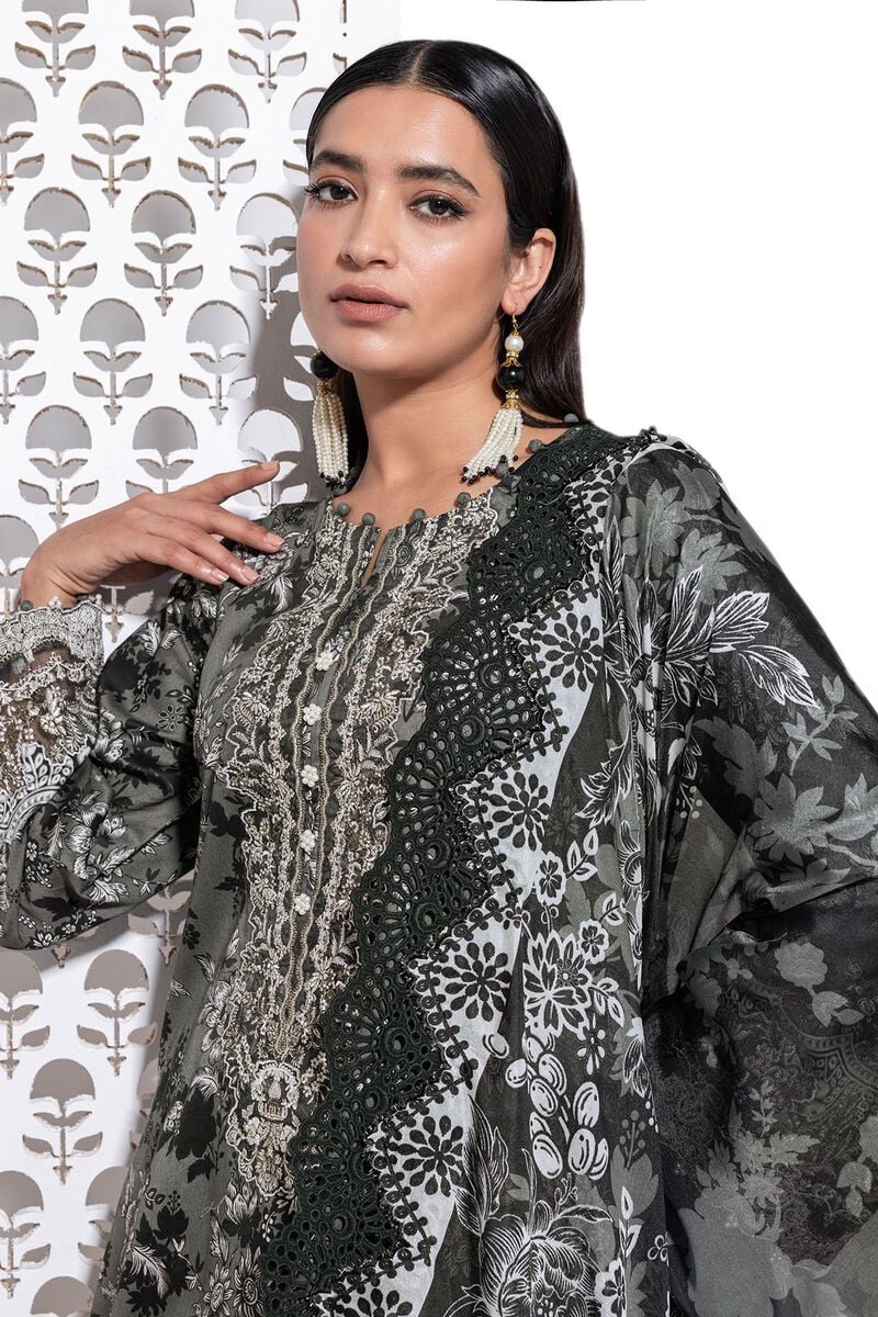 Khaadi Unstitched embroidered Lawn suit-7932
