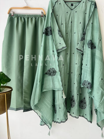 Embroidered Chanderi Suit-3453 - Pehnava Lawns