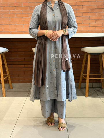 Daily Wear Cotton Embroidered Co-ord Set