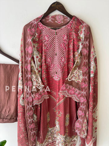 Embroidered Lawns Suit-201 - Pehnava Lawns