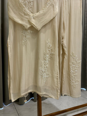 Pearl Hand worked party wear suit