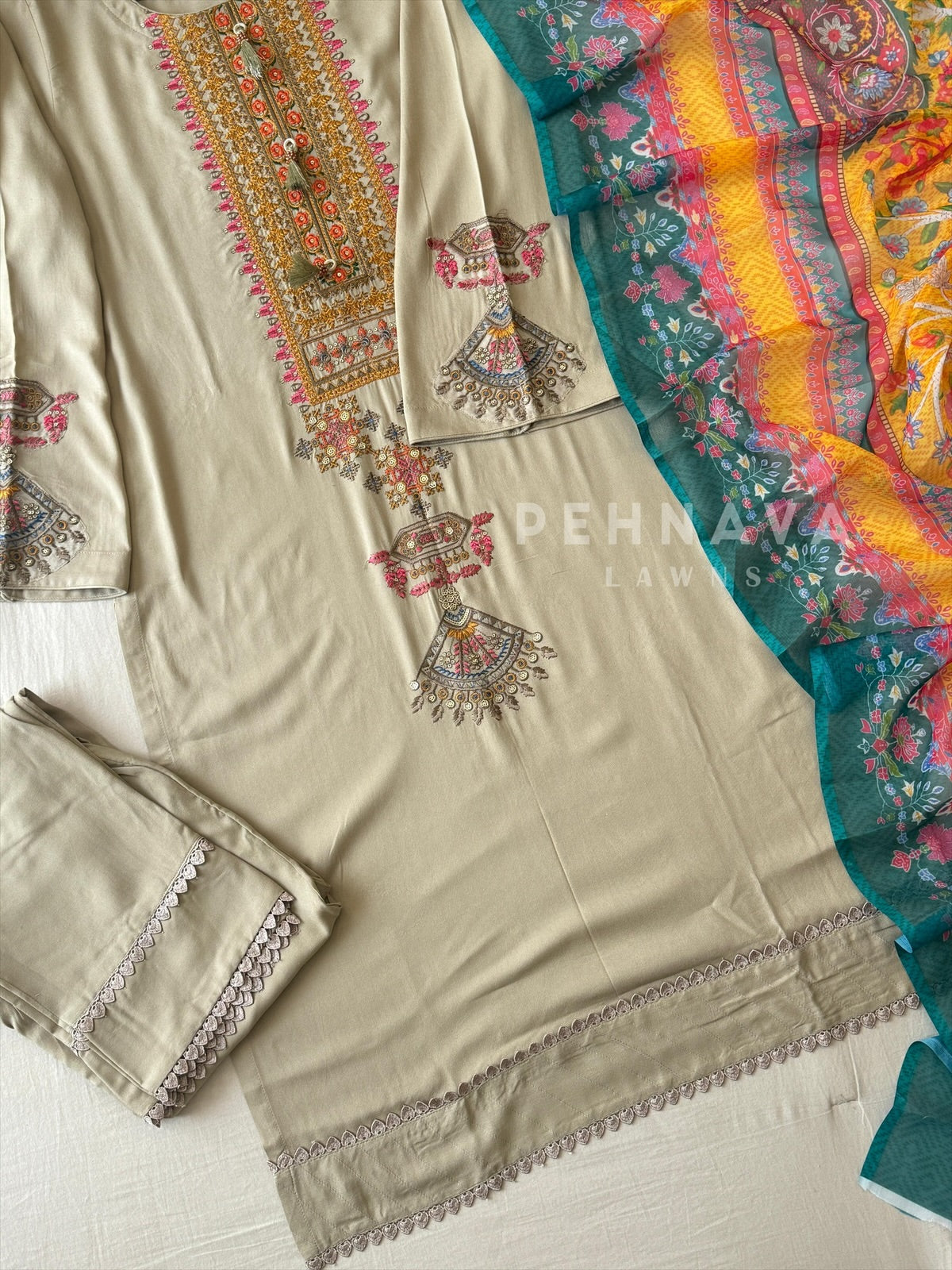Stunning rayon embroidered casual wear 2510